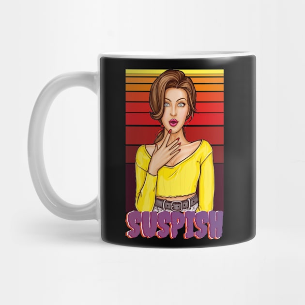 Surprised Sassy Woman-Retro Vintage Style Pop Art- Suspish by Eva Wolf